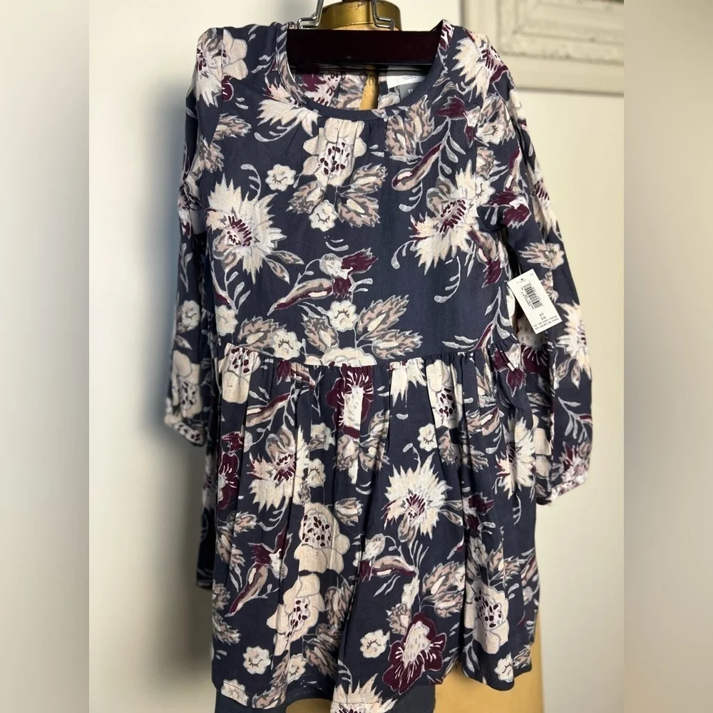 Old Navy girls floral long sleeve dress NWT size 5